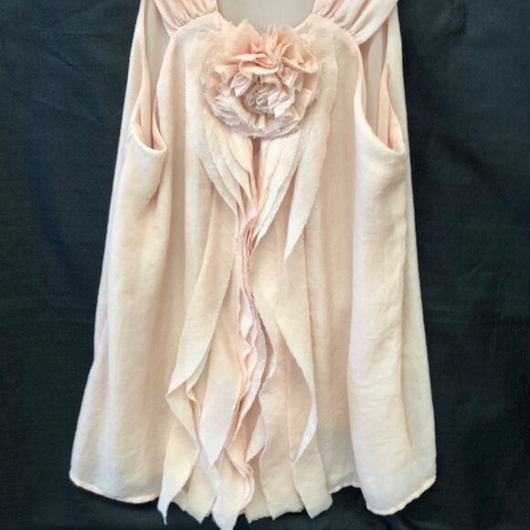 Ann Taylor Blush Sleeveless Blouse - Picture 3 of 8